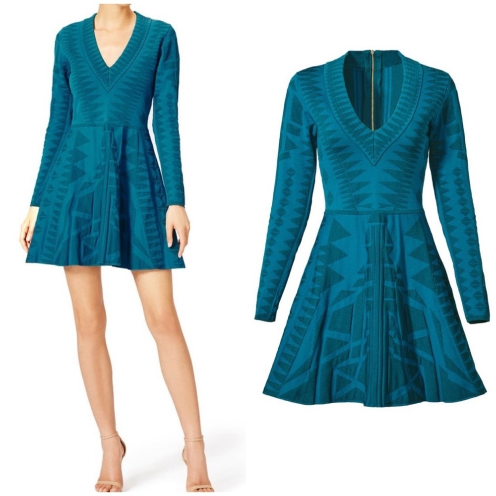 Parker Teal Napa Knit Dress Size Small